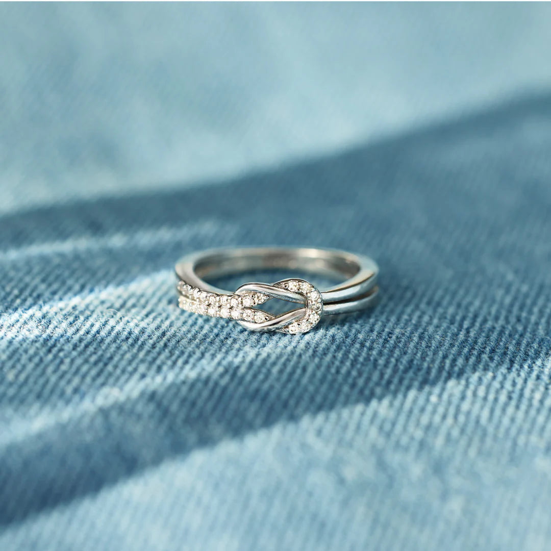 EVERLASTING BOND MATCHING SQUARE KNOT RING