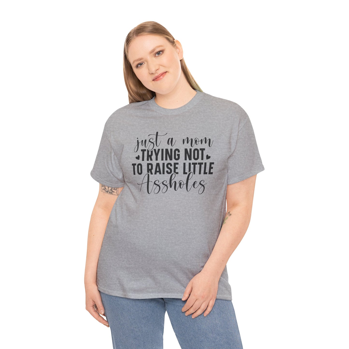 Mom Life Funny Heavy Cotton T-shirt