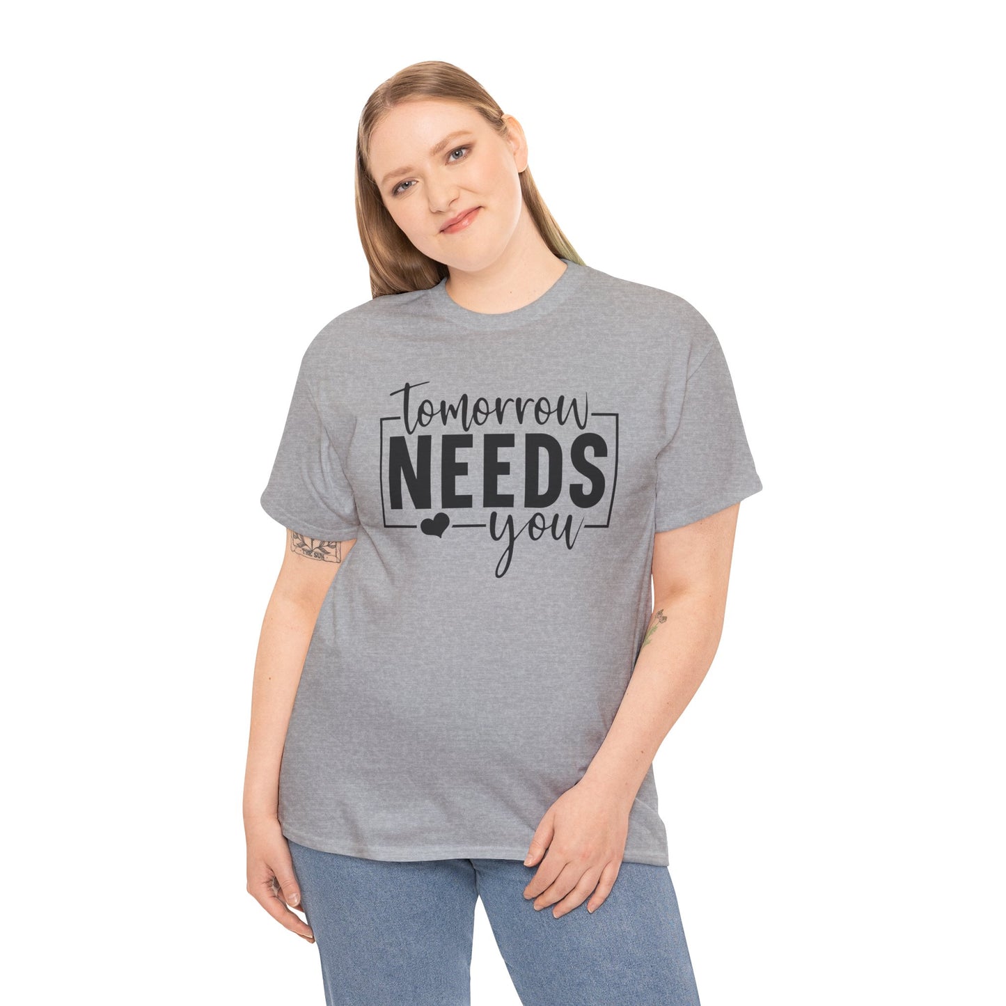 Tomorrow Needs You Heavy Cotton T-shirt