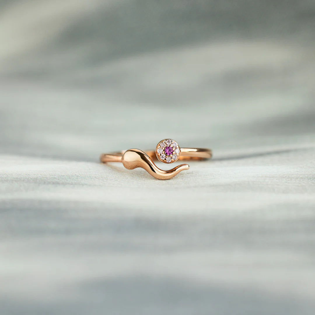 EVIL EYE RING, ITALIAN HORN RING
