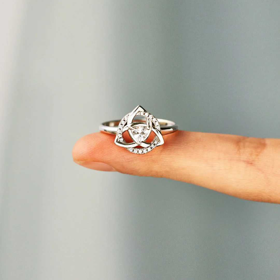 Infinity Triquetra Knot Ring