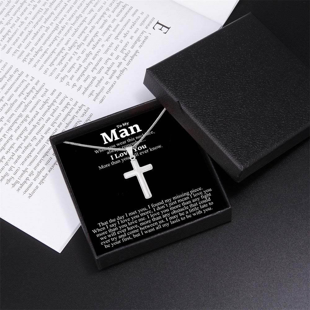 Cross Necklace To My Man