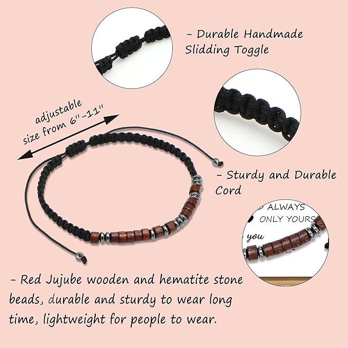 To My Grandson, I Love You Morse Code Bracelet