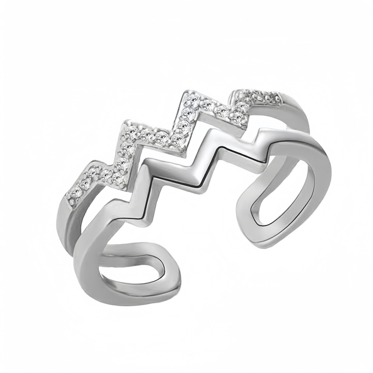 TO MY DAUGHTER HIGHS AND LOWS DOUBLE WAVE RING (Adjustable)