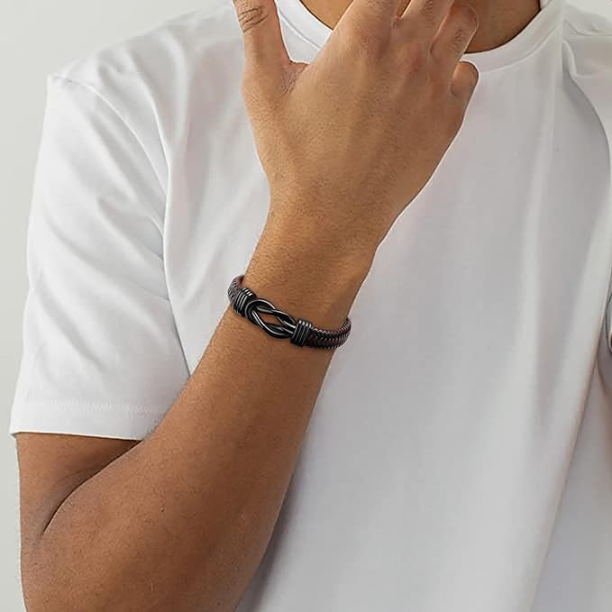 Braided Leather Bracelets for Man Chirstmast Gifts for son
