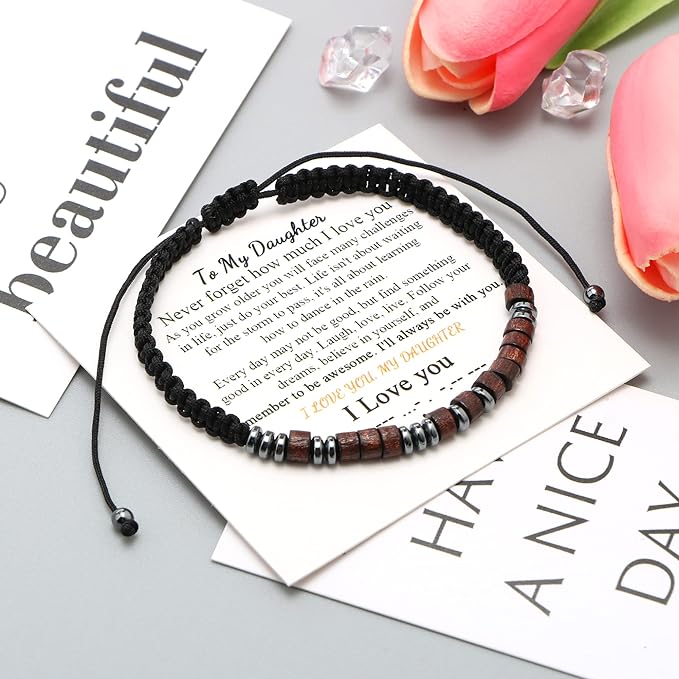To My Daughter, I Love You Morse Code Bracelet