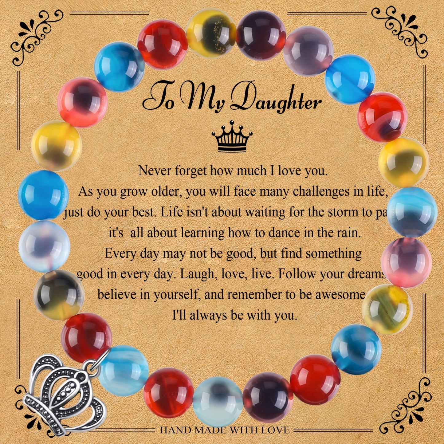 Rock Stone Beaded Bracelets for Women for Daughter Gifts