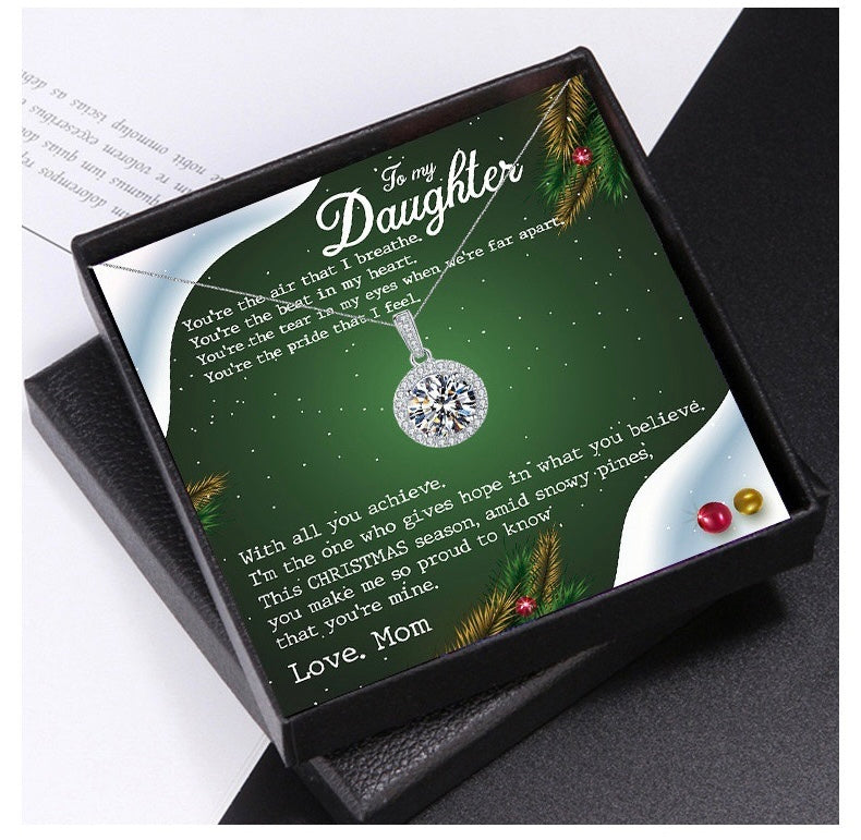 Zircon Pendant Necklace for Women Gifts To My Daughter