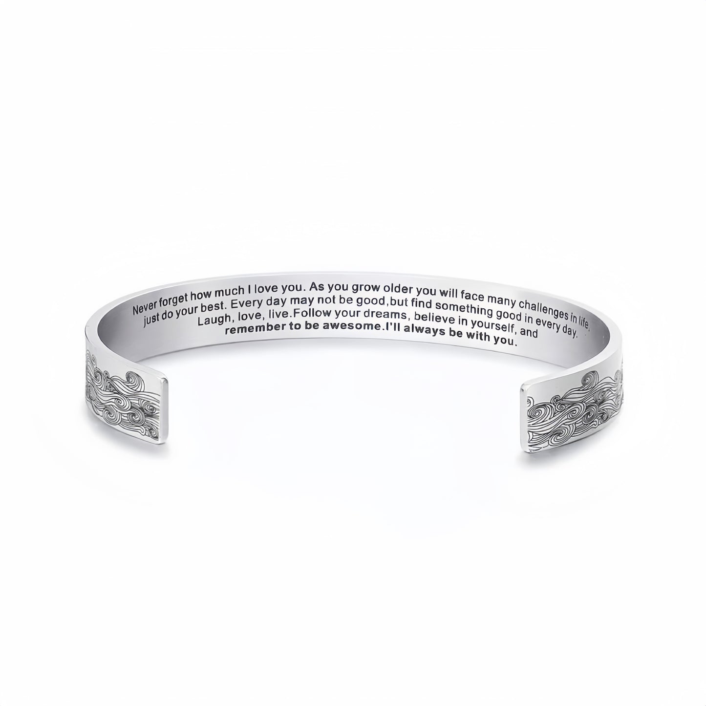 Inspirational cuff bracelet for daughter