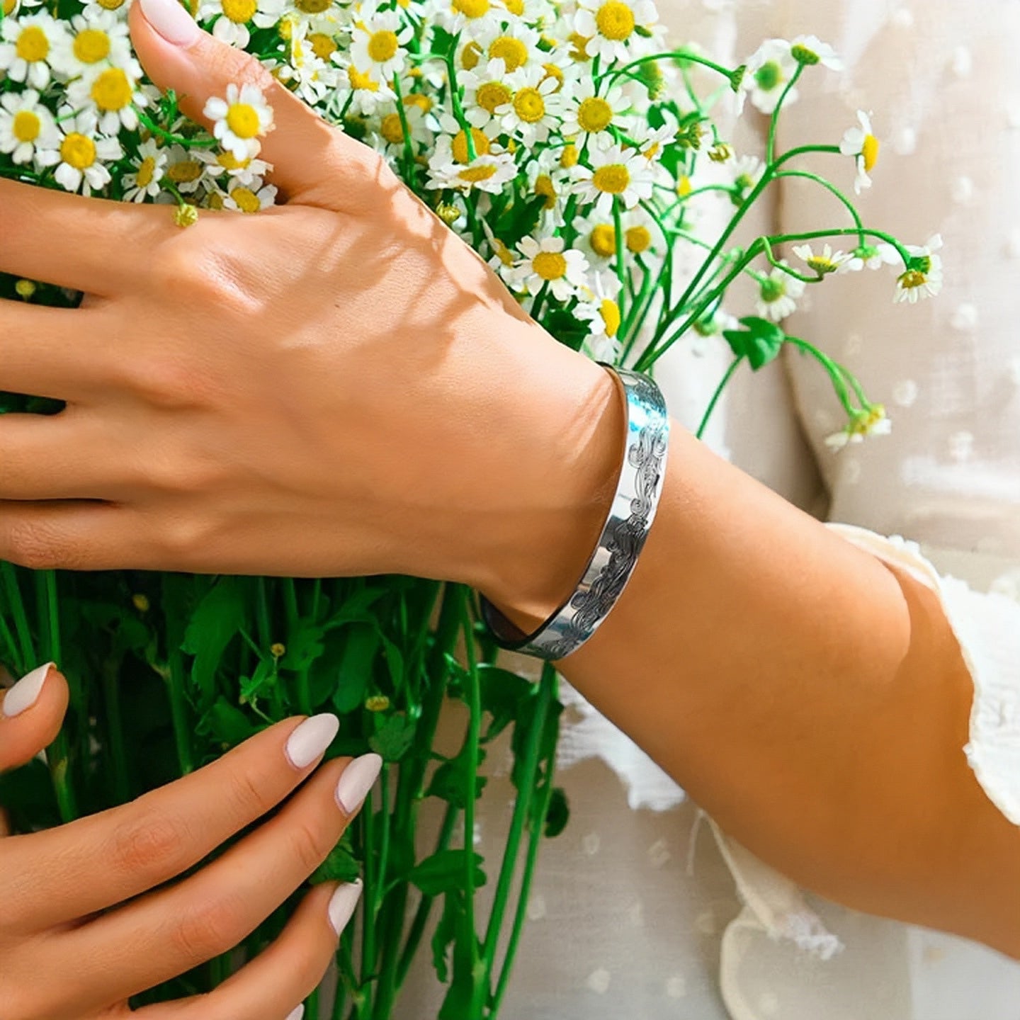 Inspirational cuff bracelet for daughter