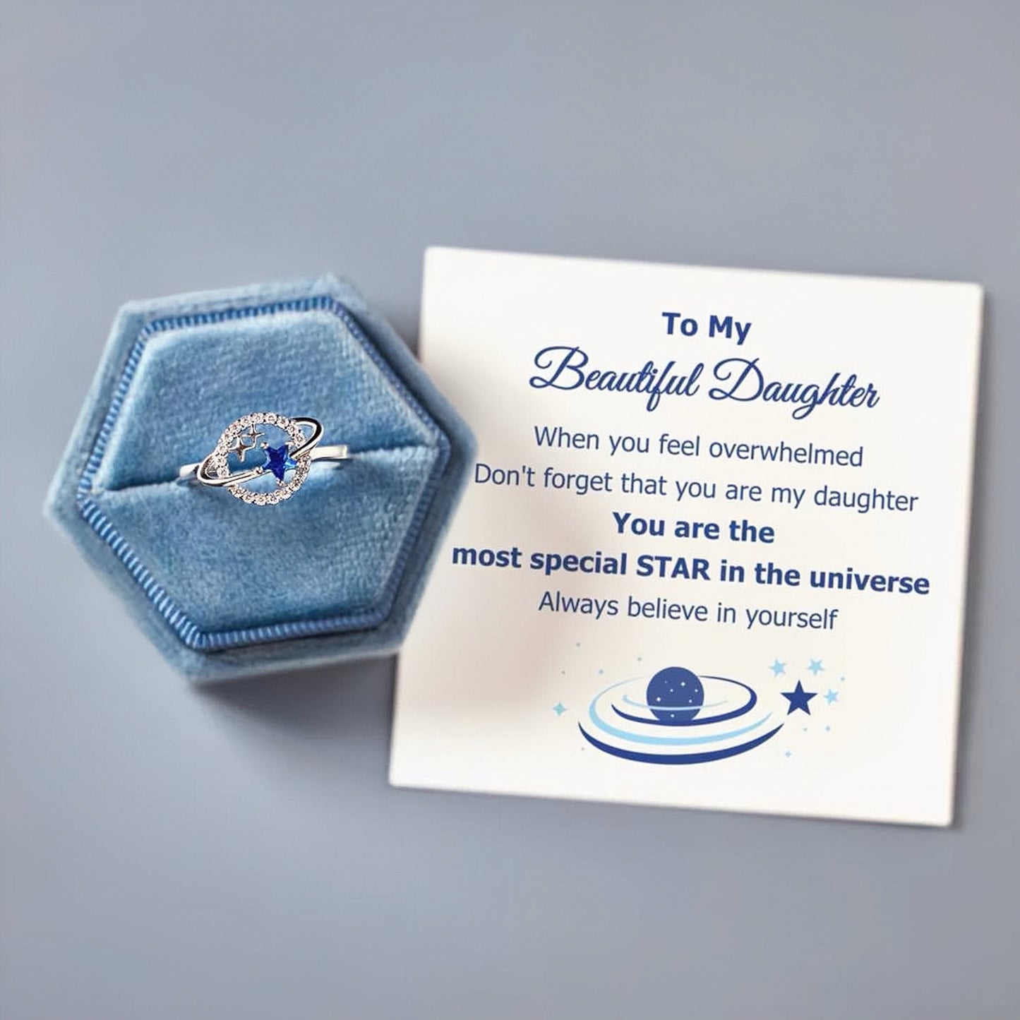 SPECIAL STAR PLANET & STARS RING (Adjustable)