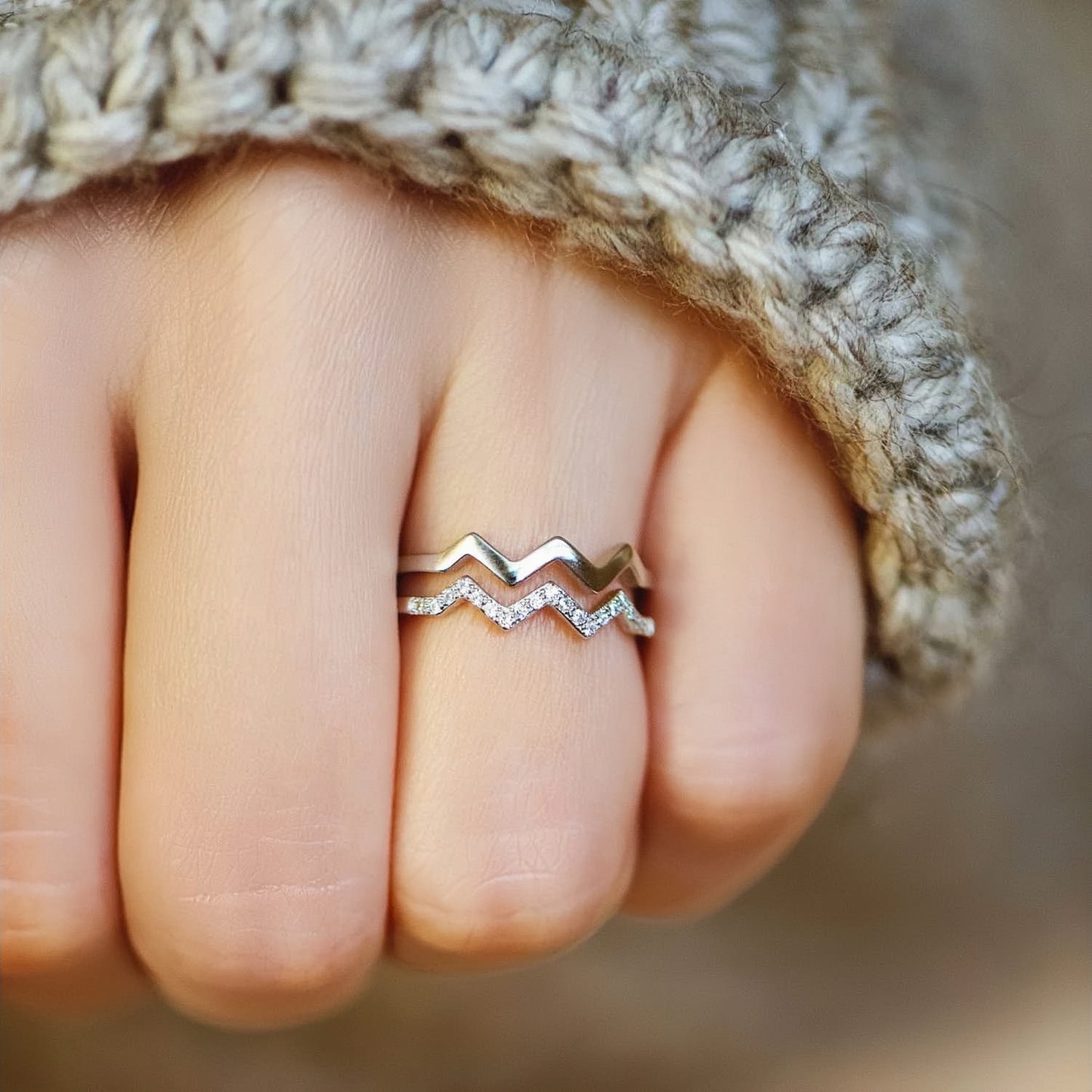 TO MY DAUGHTER HIGHS AND LOWS DOUBLE WAVE RING (Adjustable)