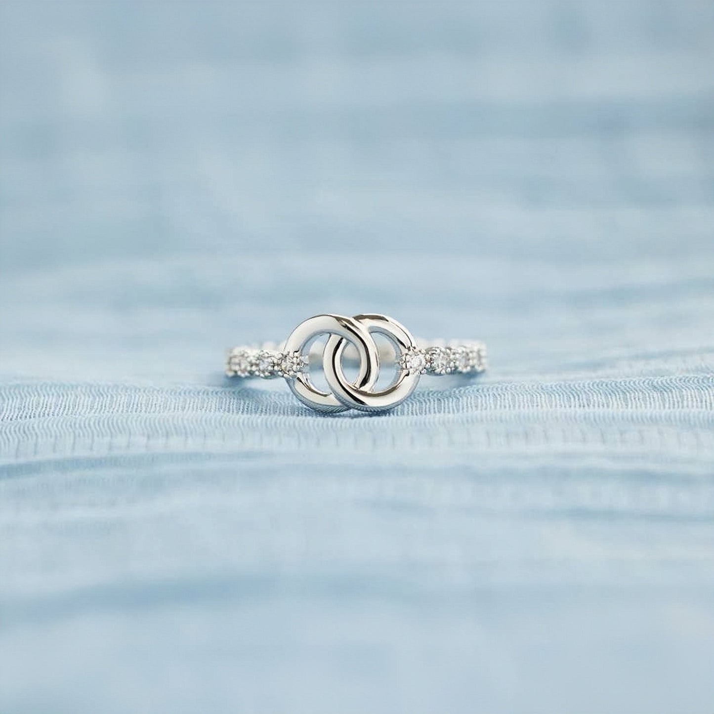 PART OF EACH OTHER MATCHING PAVÉ INTERLOCKING RING