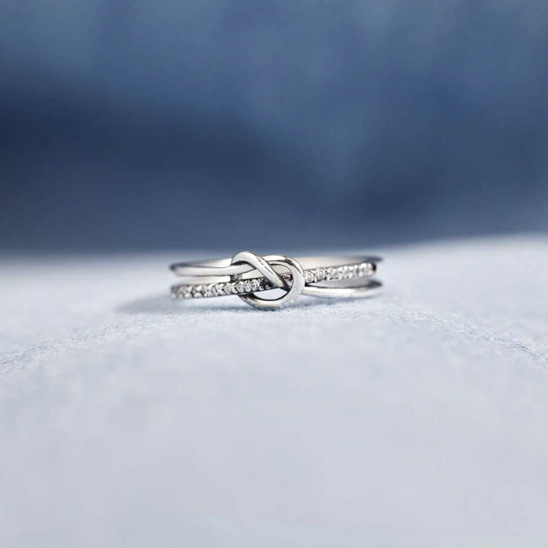 SILVER KNOT RING - MOTHER DAUGHTER BOND