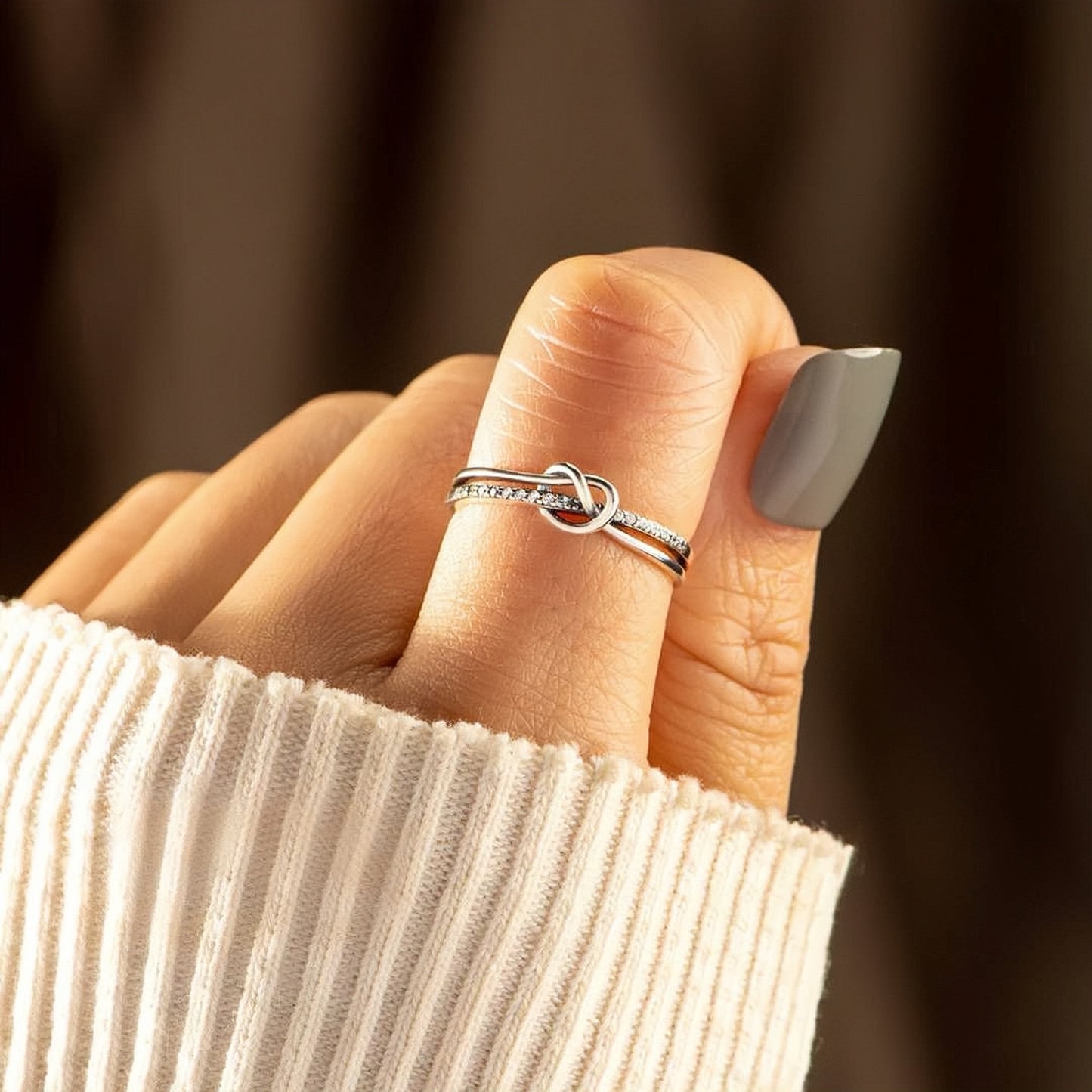 SILVER KNOT RING - MOTHER DAUGHTER BOND