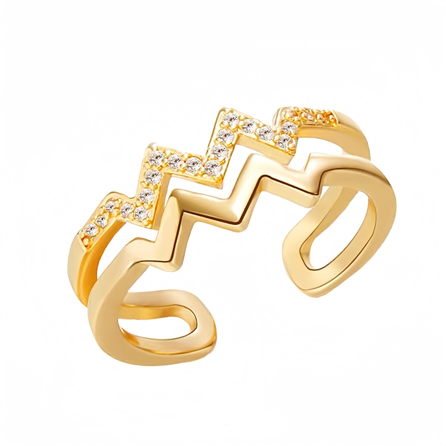 TO MY DAUGHTER HIGHS AND LOWS DOUBLE WAVE RING (Adjustable)