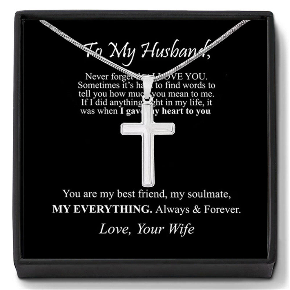 Cross Necklace To My Husband