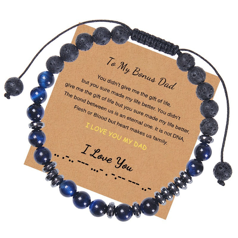 I Love You Morse Code Bracelet, Secret Message Bracelet for Men Women