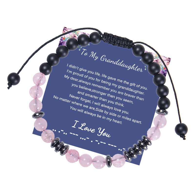 I Love You Morse Code Bracelet,Secret Message Bracelet For Women