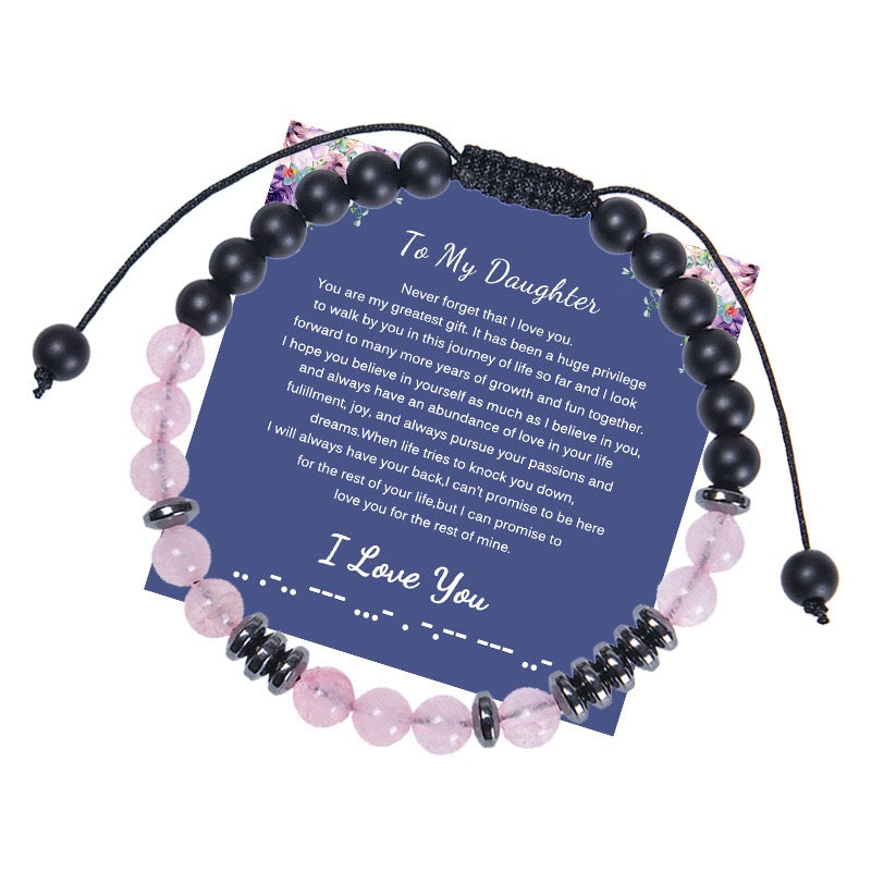 I Love You Morse Code Bracelet,Secret Message Bracelet For Women