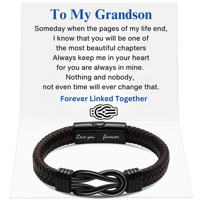 Braided Leather Bracelets for Man Chirstmast Gifts for Grandson