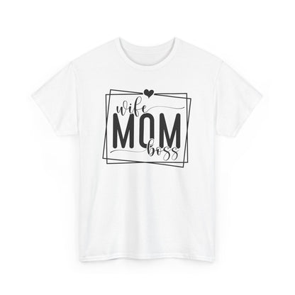 Wife, Mom, Boss Heavy Cotton T-Shirt