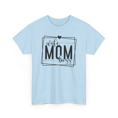 Wife, Mom, Boss Heavy Cotton T-Shirt