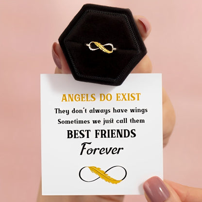 Best Friends Feather from An Angel Infinity Ring