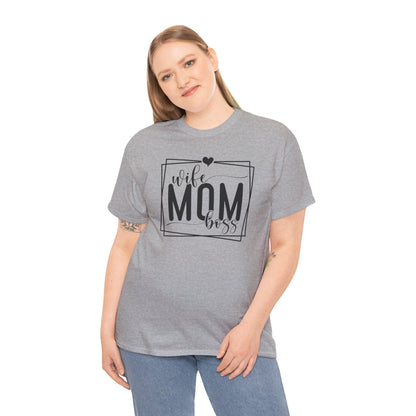 Wife, Mom, Boss Heavy Cotton T-Shirt