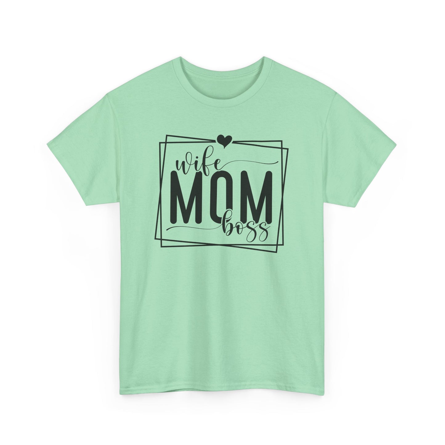 Wife, Mom, Boss Heavy Cotton T-Shirt