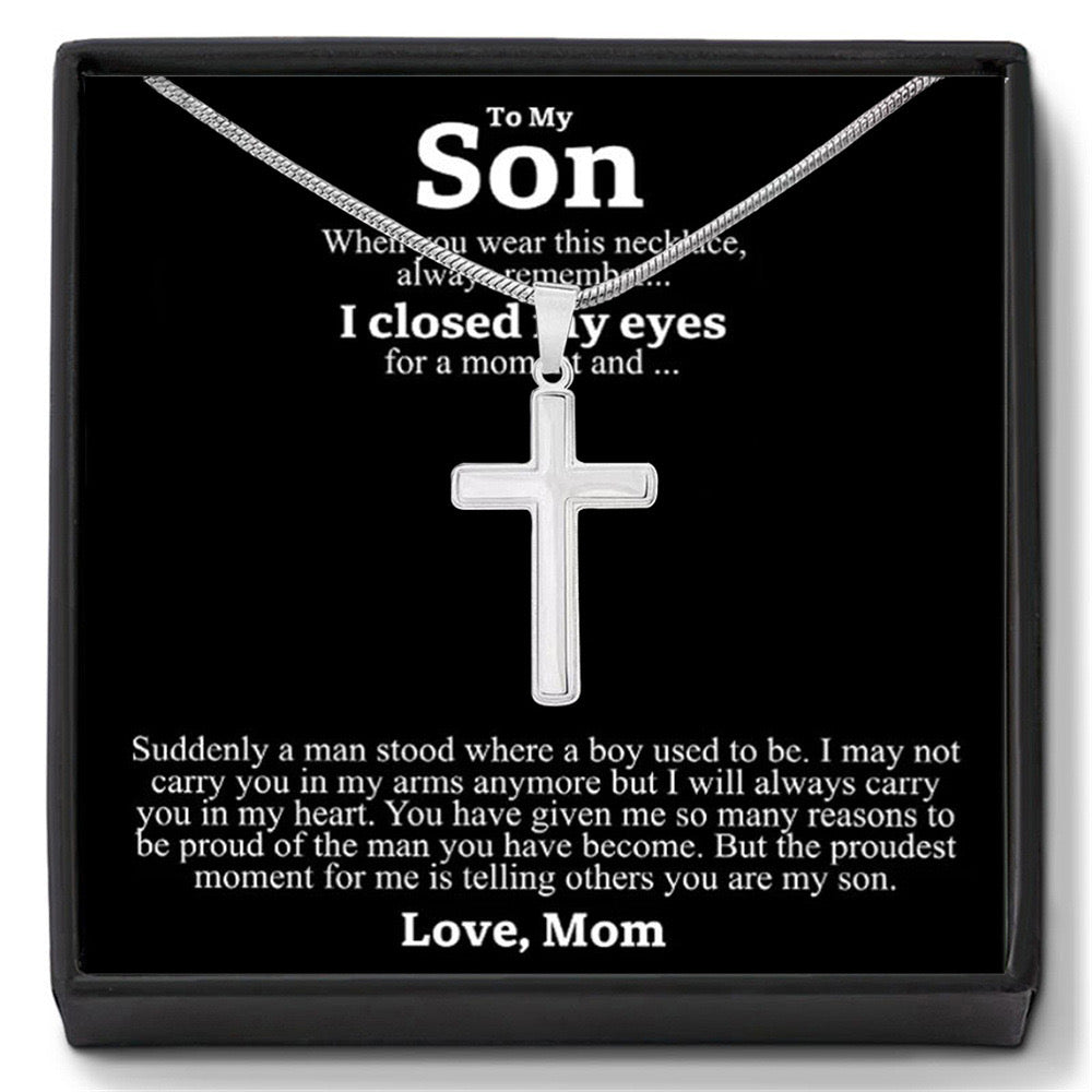 Cross Necklace To My Son