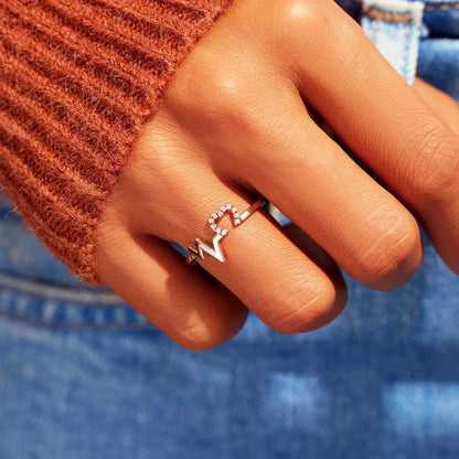 Heartbeat Faith Hope Love Ring