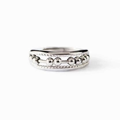 TRIPLE BAND FIDGET SPINNER RING,ANXIETY RING FOR WOMEN