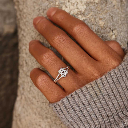 Double Heart Knot Ring