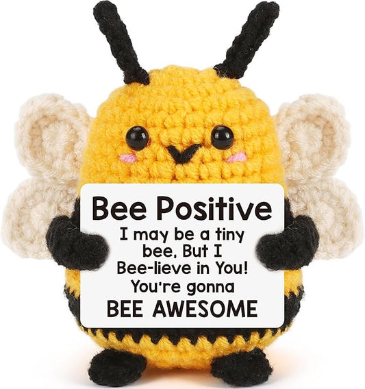 Handmade Positive Bee Crochet Doll