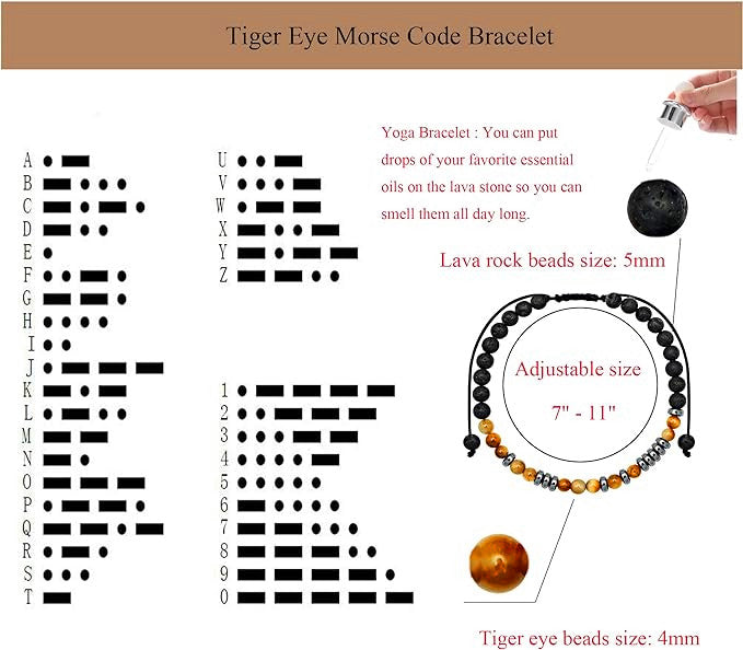 To My Grandson, I Love You Morse Code Bracelet
