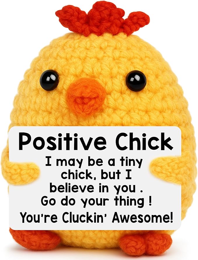 Handmade Positive Chicken Crochet Doll
