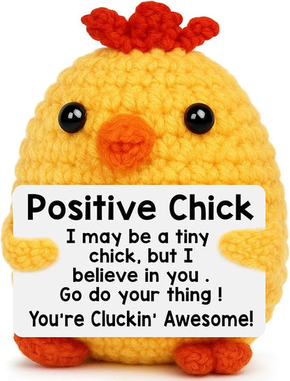 Handmade Positive Chicken Crochet Doll