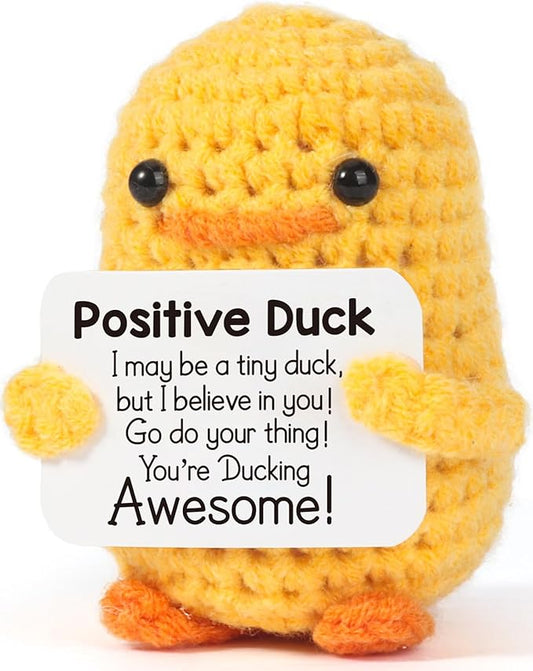 Handmade Positive Duck Crochet Doll