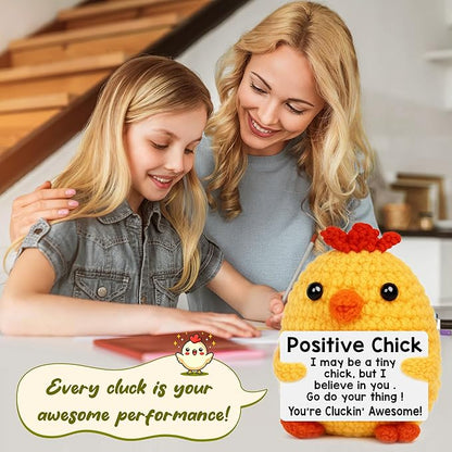 Handmade Positive Chicken Crochet Doll
