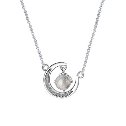 Crystal and Moon Necklace for Women Gifts To My Daughter