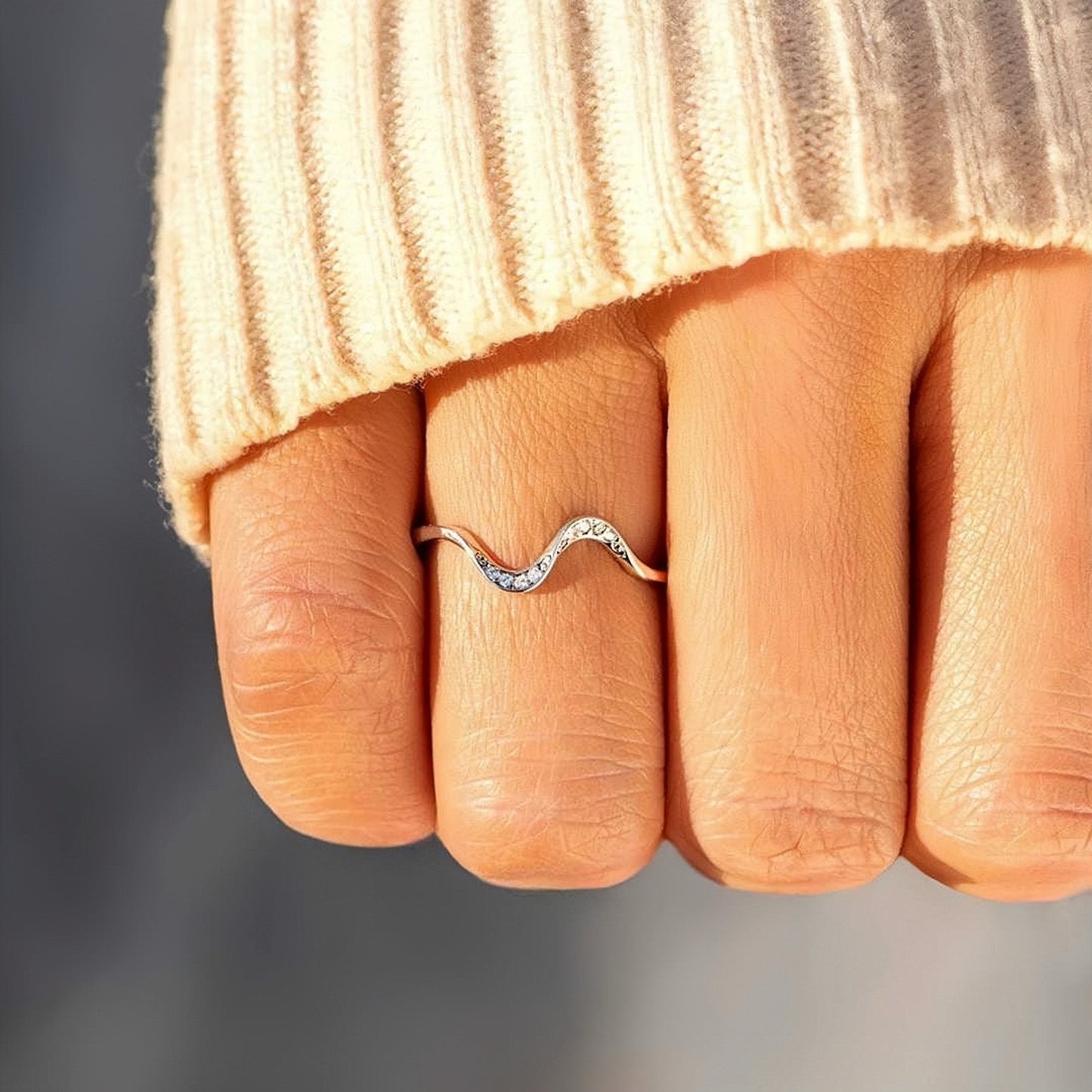 YOU'VE SURVIVED TOO MANY STORMS MINIMALIST WAVE RING (Adjustable)