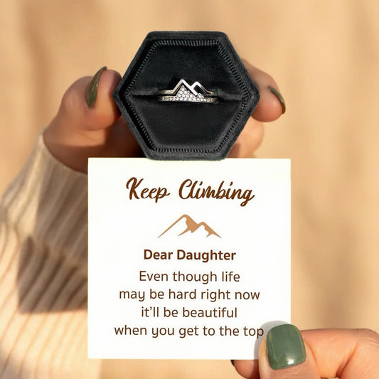 KEEP CLIMBING MOUNTAIN RING (Adjustable)