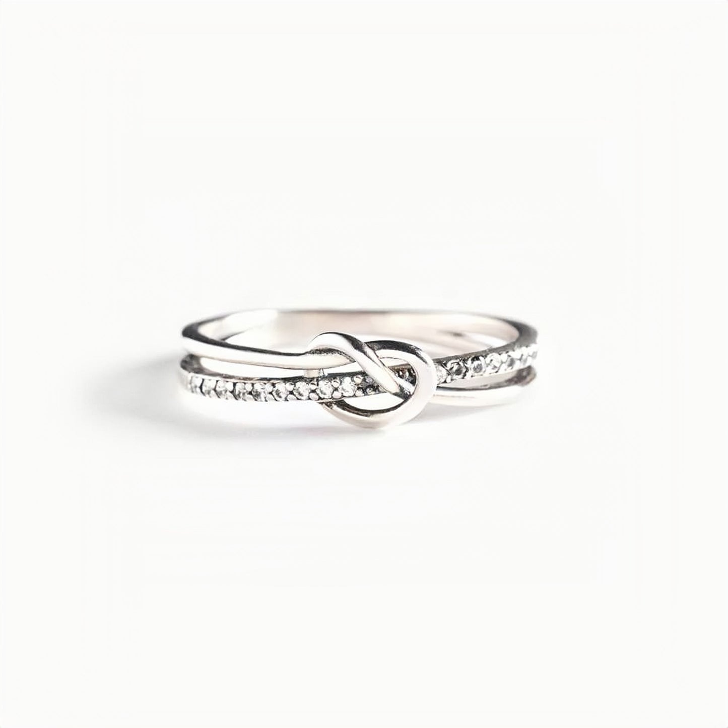 OUR BOND IS THE THREADS MATCHING DOUBLE BAND KNOT RING (ADJUSTABLE)