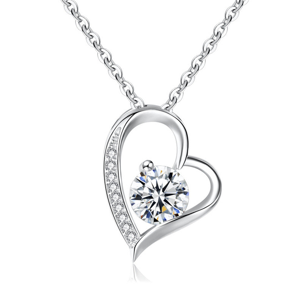 Sparkling Heart Necklace for Women Gifts To My Granddaughter