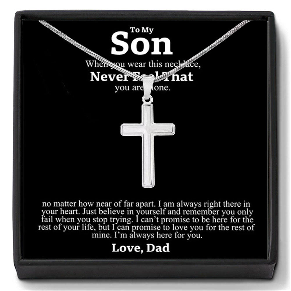 Cross Necklace To My Son