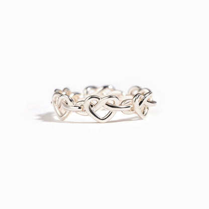 OUR HEARTS CARRY EACH OTHER MOTHER & DAUGHTER INFINITY HEART KNOT RING