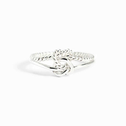 Double Heart Knot Ring