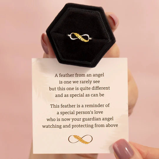 Feather from An Angel Infinity Ring