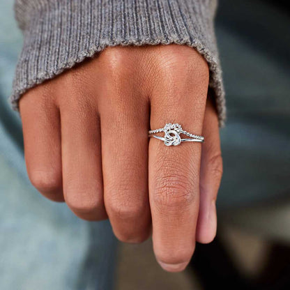 Double Heart Knot Ring